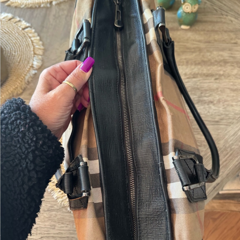 Burberry Tan and Black Travel Bag - Picture 8 of 13